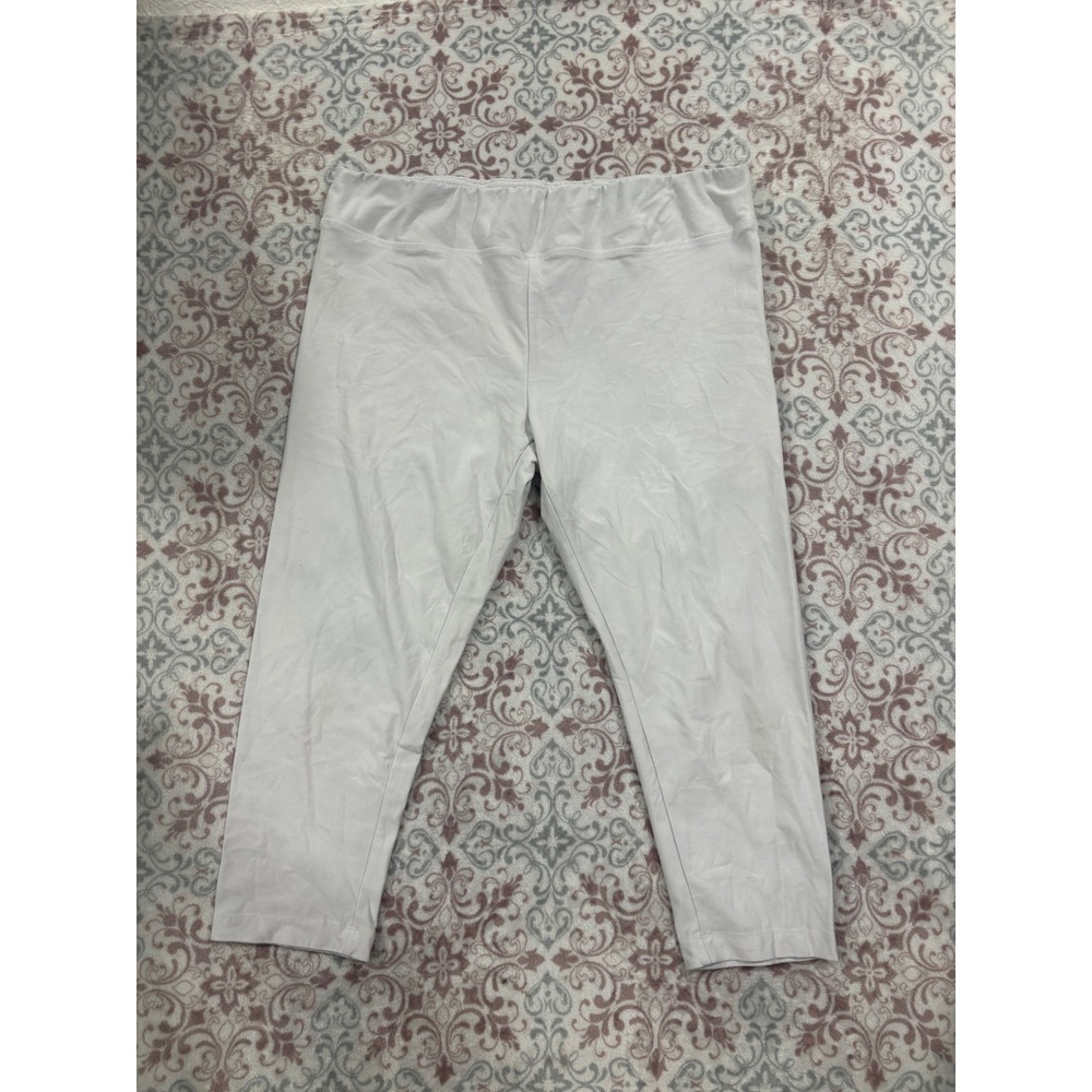 Time and Tru Women Light Gray Cropped Leggings XXL 20 Activewear TT13100056583